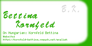 bettina kornfeld business card